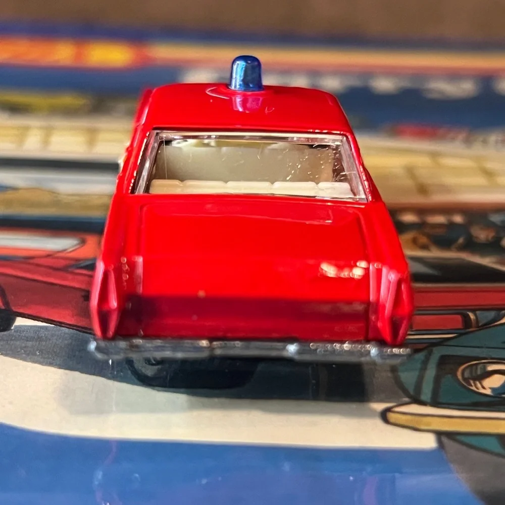 Vintage Matchbox Superfast No. 59 or 73 Mercury Fire Chief Lesney England